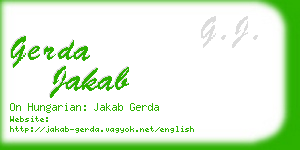 gerda jakab business card